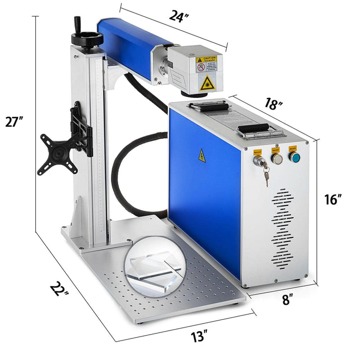SIHAO 50W Split Fiber Laser & Marking Machine | Cutter (7.9"x7.9") working Area - SIHAOTEC Laser