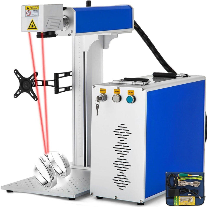 SIHAO 30W Split Fiber Laser & Marking Machine with (5.9"x5.9")working Area with Rotation Axis - SIHAOTEC Laser