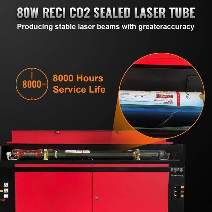 SIHAO 80W with Legs CO2 Laser Engraver Built-in Air Pump| Cutter (28" x 20") | FDA Approved | Ruida Controller with Manual Focus - SIHAOTEC Laser