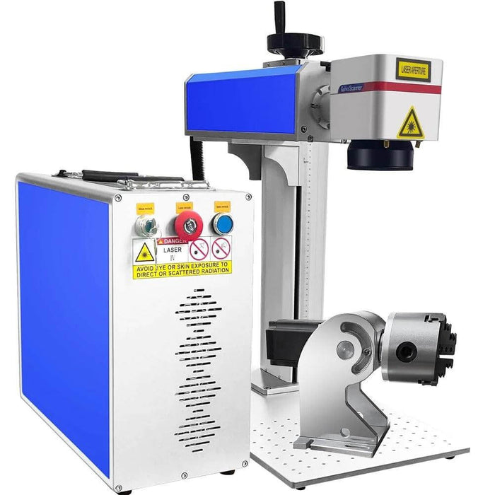 SIHAO 50W Split Fiber Laser & Marking Machine with Rotary Axis| Cutter (7.9"x7.9") working Area