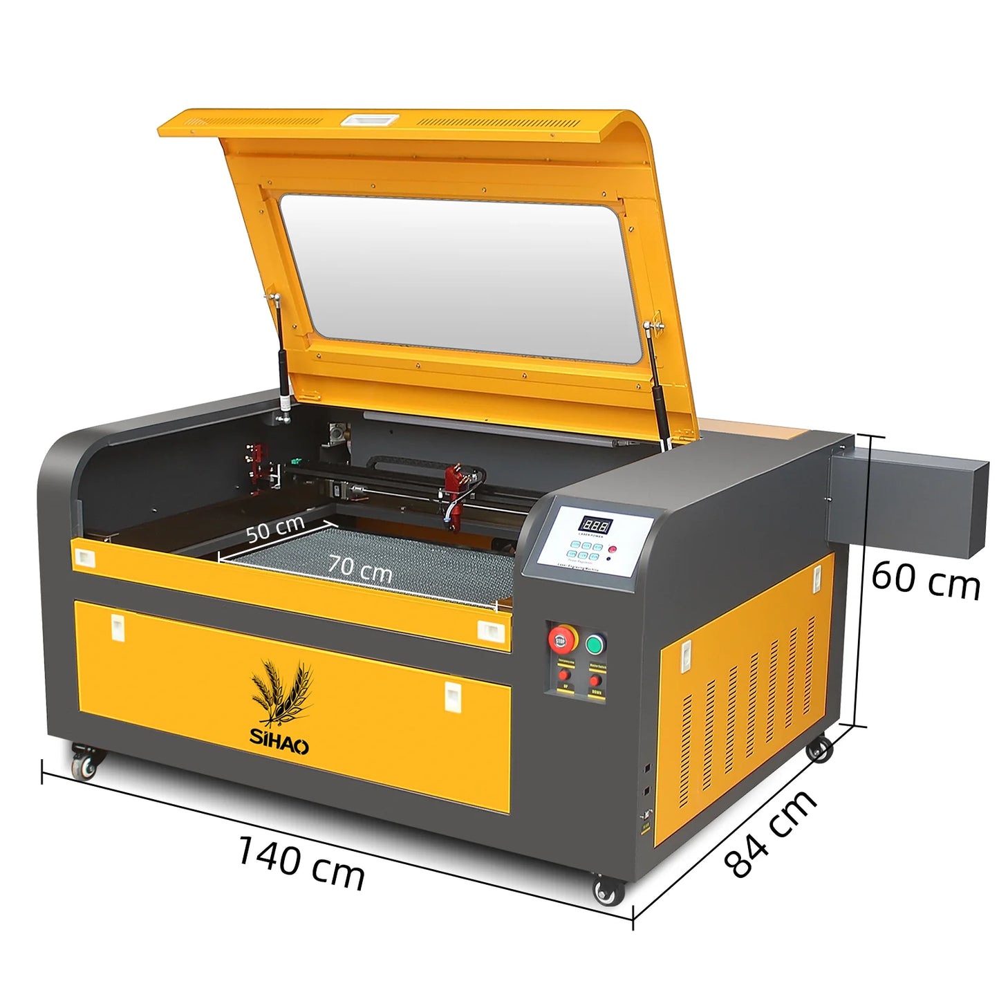 SIHAO 50W-100W CO2 Laser Engraver - Dual-Laser System for Wood/Leather/Acrylic Engraving & Cutting With Accessories Kit
