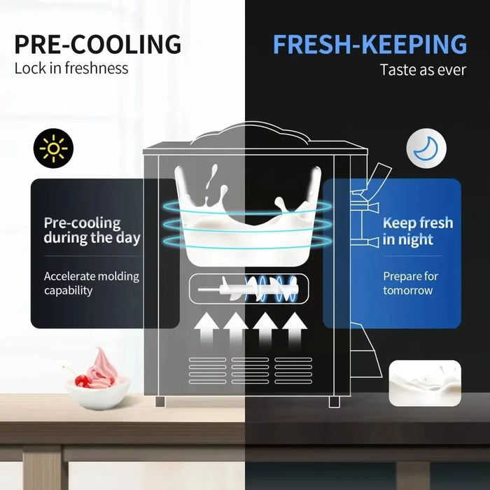 SIHAO Commercial Soft Serve Ice Cream Machine - Pre-Cooling System