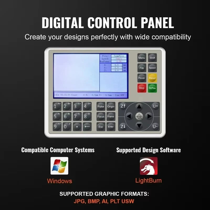 SIHAO 80W/100W CO2 Laser Engraver & Cutter - 500x700mm/900x600mm Engraving Area with RUIDA Controller for Wood Acrylic & Leather
