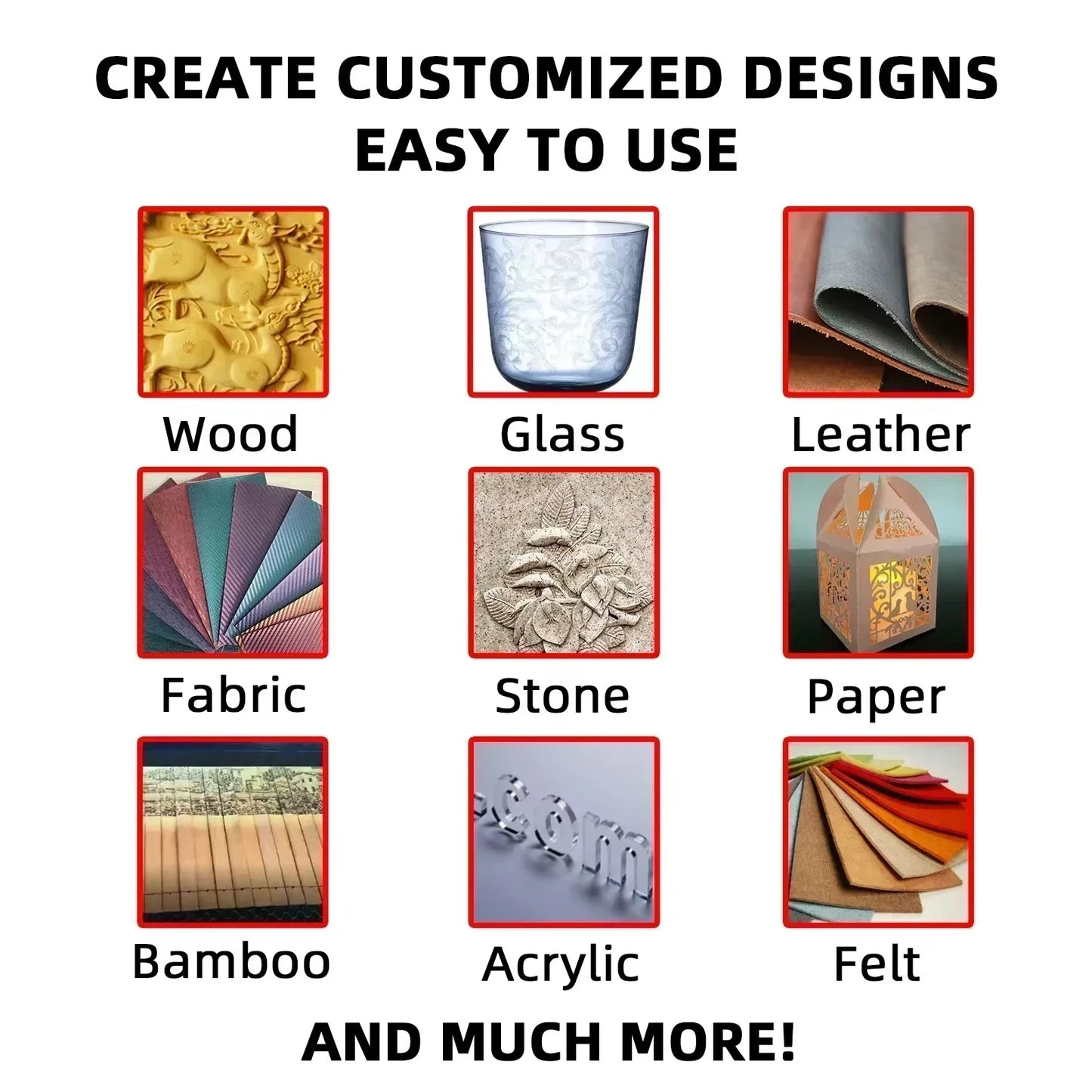 SIHAO 100W Laser Engraver with Ruida DSP & Built-in Chiller - 700x500mm Large Area, Safety Warning Light for Wood/Metal/Leather