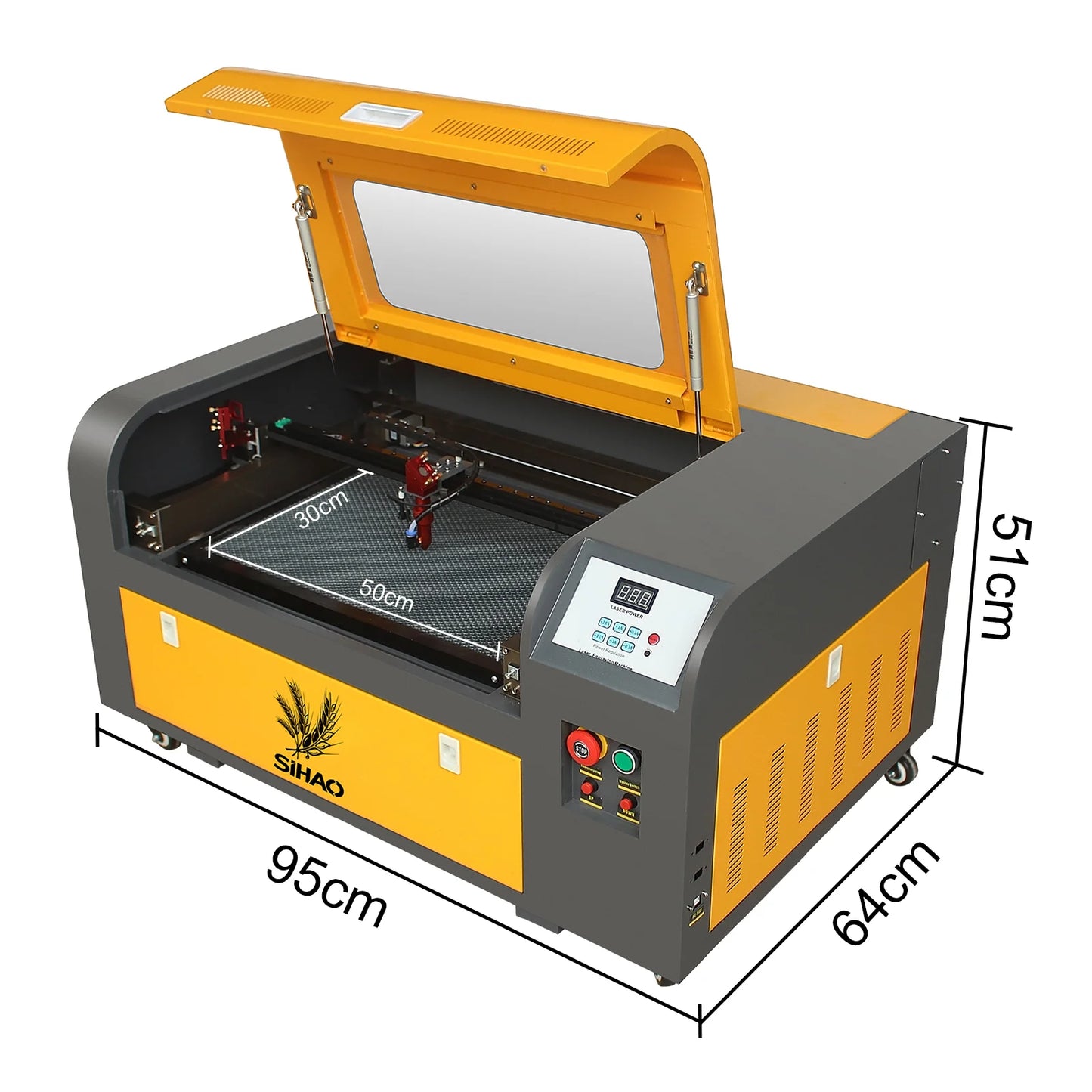 SIHAO 50W-100W CO2 Laser Engraver - Dual-Laser System for Wood/Leather/Acrylic Engraving & Cutting With Accessories Kit