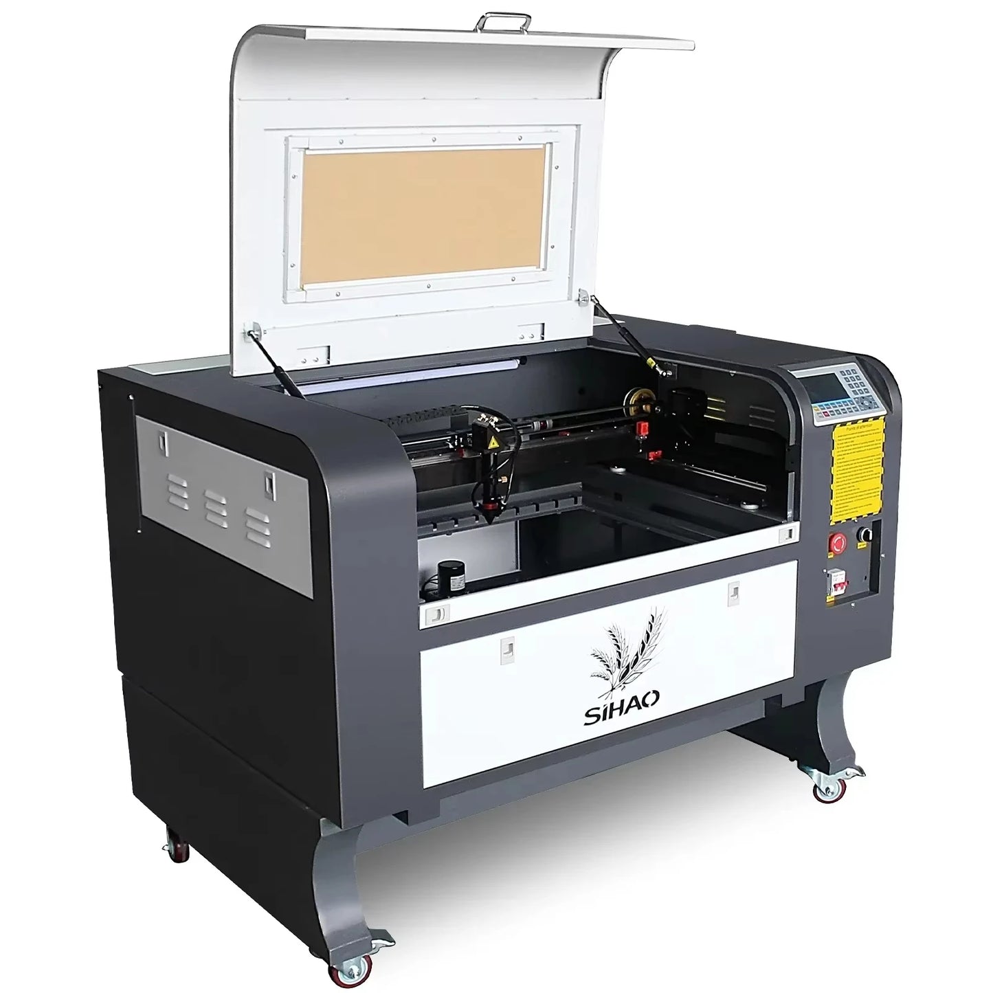 SIHAO 80W/100W CO2 Laser Engraver & Cutter - 500x700mm/900x600mm Engraving Area with RUIDA Controller for Wood Acrylic & Leather