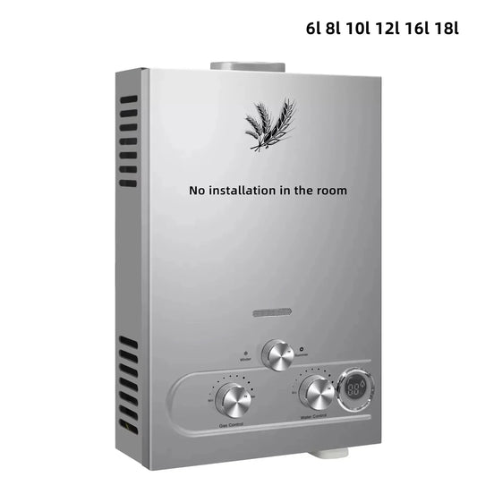 Sihao LPG Water Heater 6L 8L 10L 12L 16L 18L LPG Portable Instant Liquefied Petroleum Gas Water Heater Tankless Boiler Kit