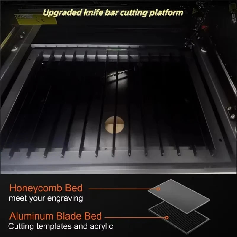 SIHAO 80W/100W CO2 Laser Engraver & Cutter - 500x700mm/900x600mm Engraving Area with RUIDA Controller for Wood Acrylic & Leather