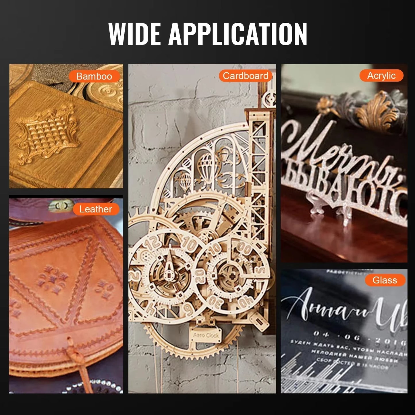 SIHAO 50W-100W CO2 Laser Engraver - Dual-Laser System for Wood/Leather/Acrylic Engraving & Cutting With Accessories Kit