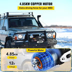 SIHAO Electric Winch 13500LBS 12V Truck/ATV Winch with Synthetic Rope & Wireless Remote for 4X4 Off-Road Trailer Jeep Recovery