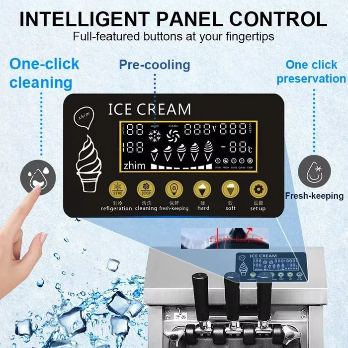 SIHAO Commercial Soft Serve Ice Cream Machine - Pre-Cooling System