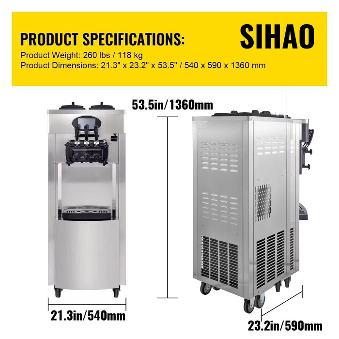 Commercial Soft Serve Ice Cream Machine