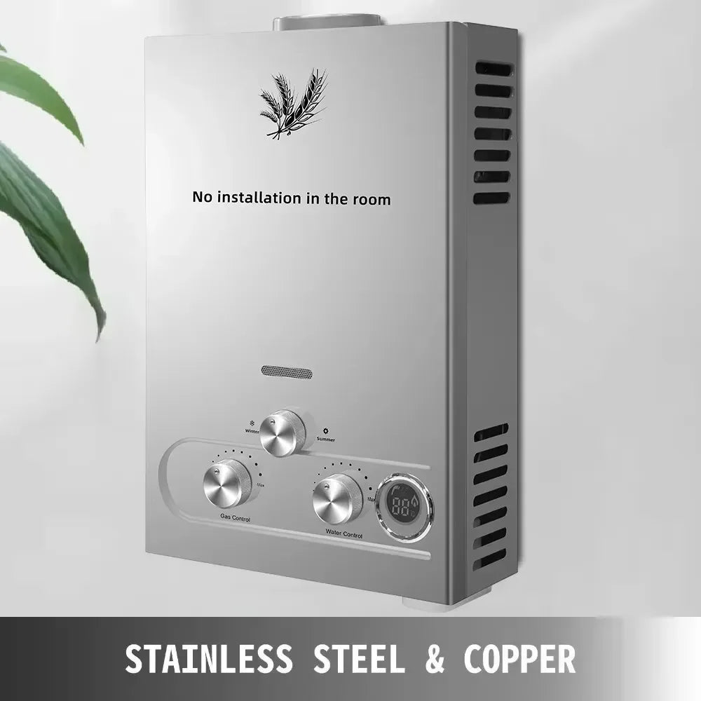 Sihao LPG Water Heater 6L 8L 10L 12L 16L 18L LPG Portable Instant Liquefied Petroleum Gas Water Heater Tankless Boiler Kit