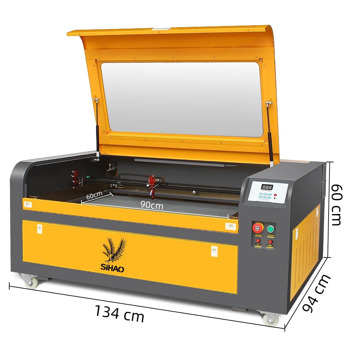 SIHAO 50W-100W CO2 Laser Engraver - Dual-Laser System for Wood/Leather/Acrylic Engraving & Cutting With Accessories Kit