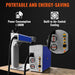 SIHAO 50W Split Fiber Laser & Marking Machine | Cutter (7.9"x7.9") working Area - SIHAOTEC Laser
